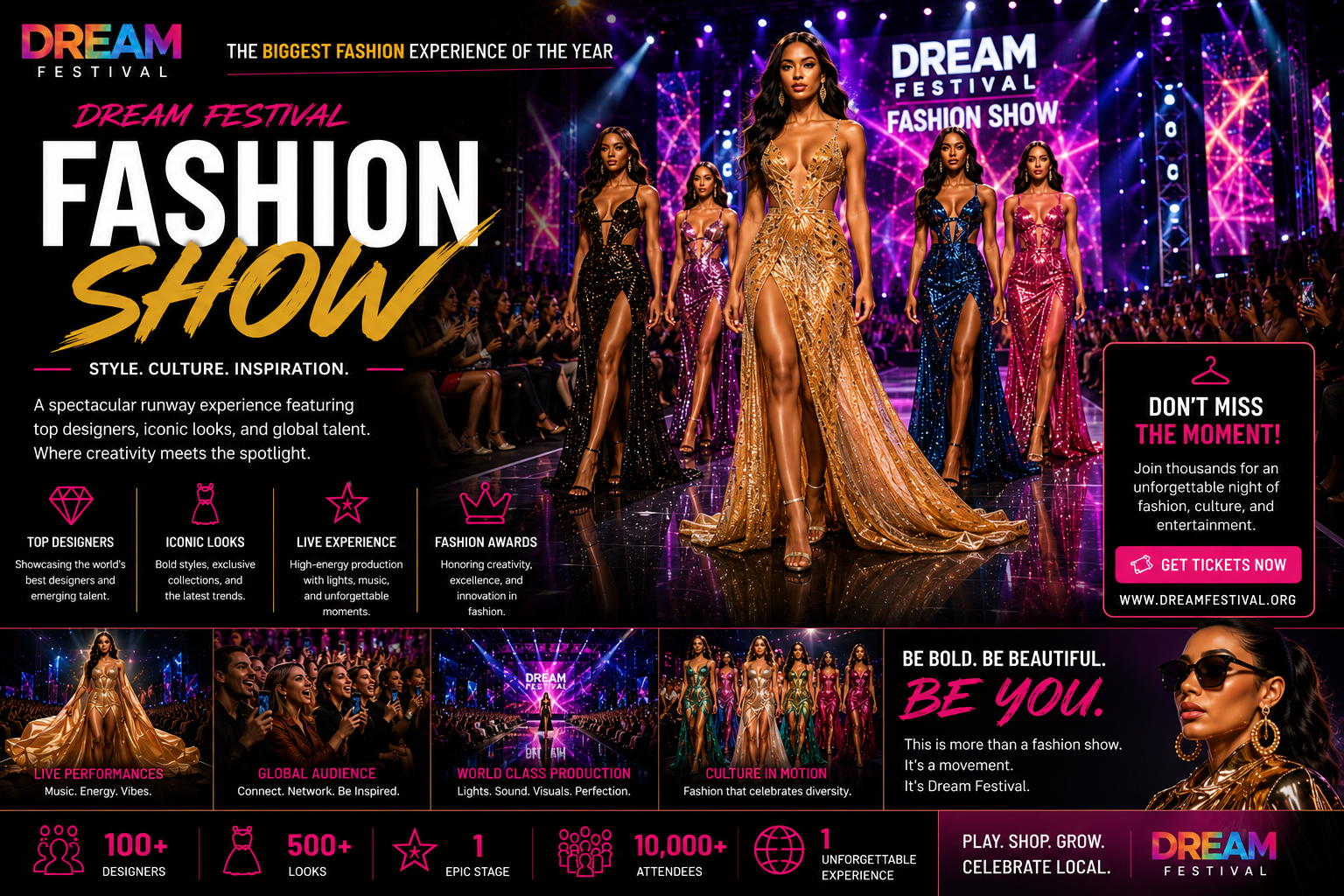 Dream Festival Fashion Show promotional design