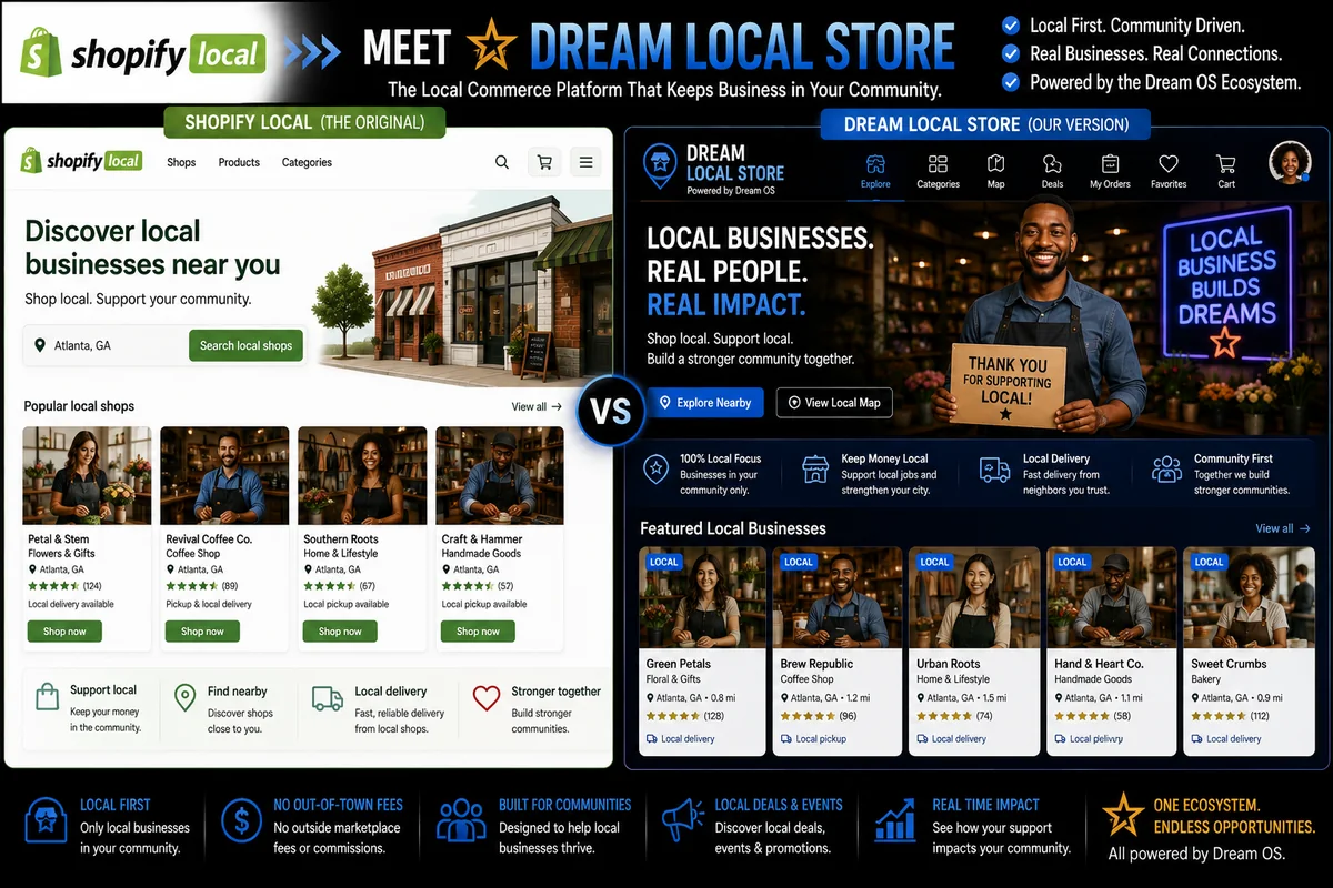 Think Shopify Local compared with Dream Local Store