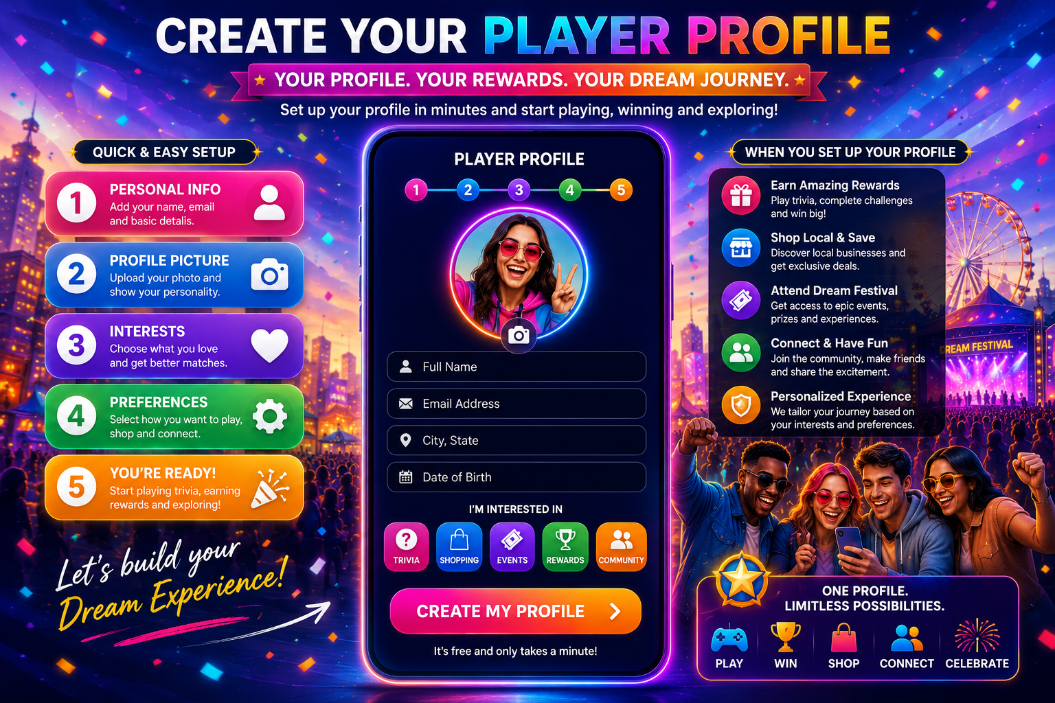 Create Dream player profile